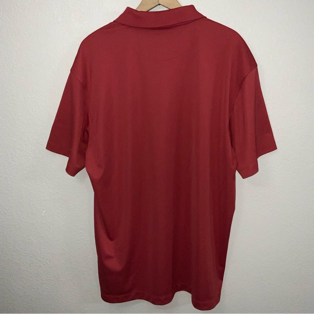 Nike Golf Dri-Fit Mens Size XL Red Short Sleeve Golf Polo Shirt - Picture 7 of 7